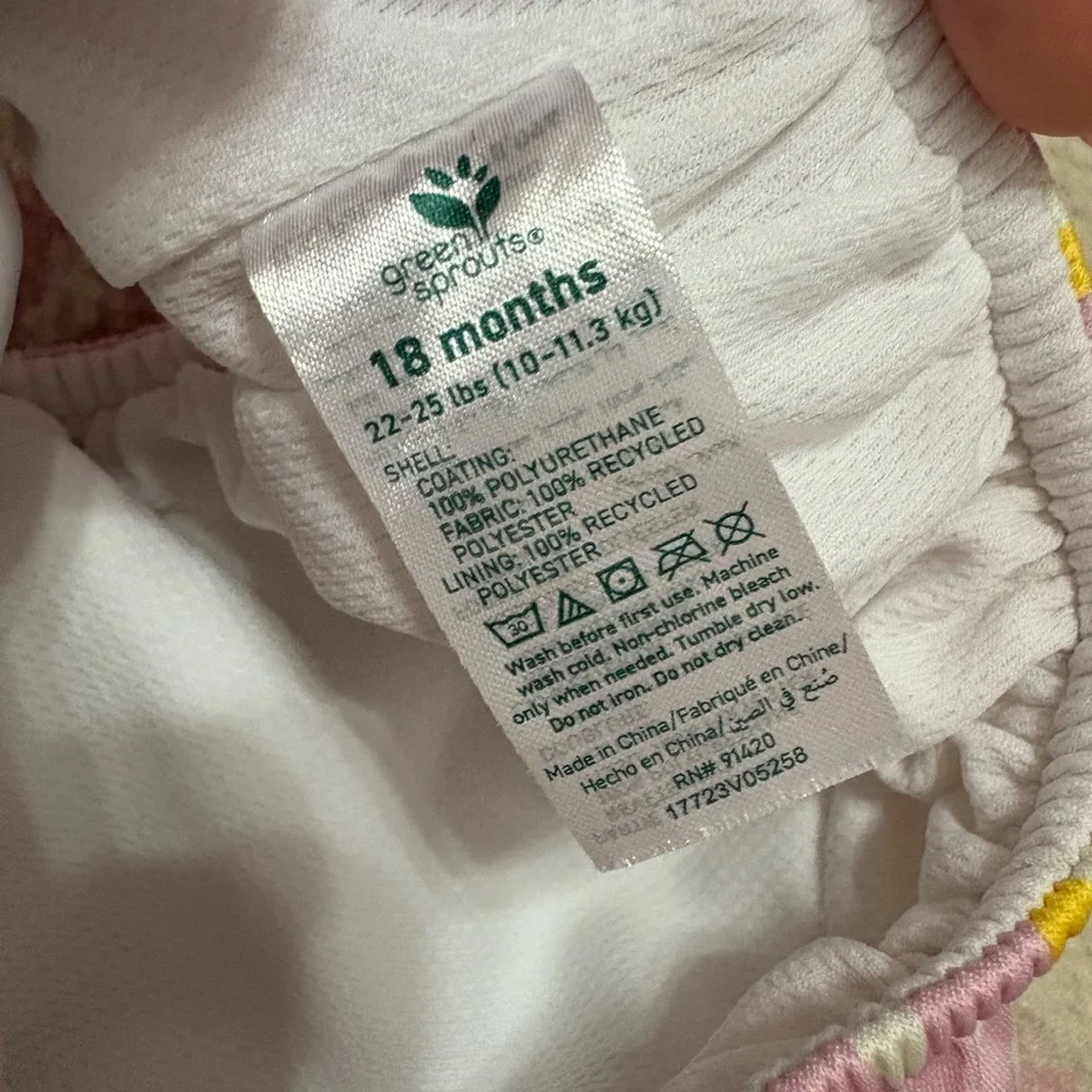 Green Sprouts Pink Daisy Baby Girl Size 18 Months Swim Diaper - Picture 2 of 3